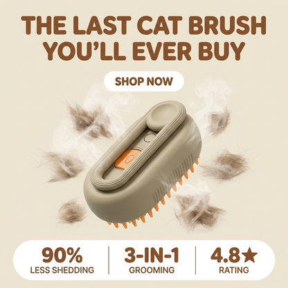 Cat Hair Remover Steam Brush