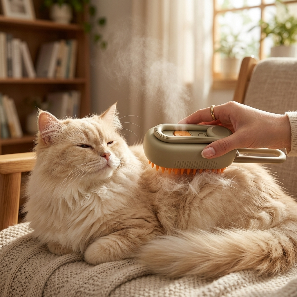 Cat Hair Remover Steam Brush
