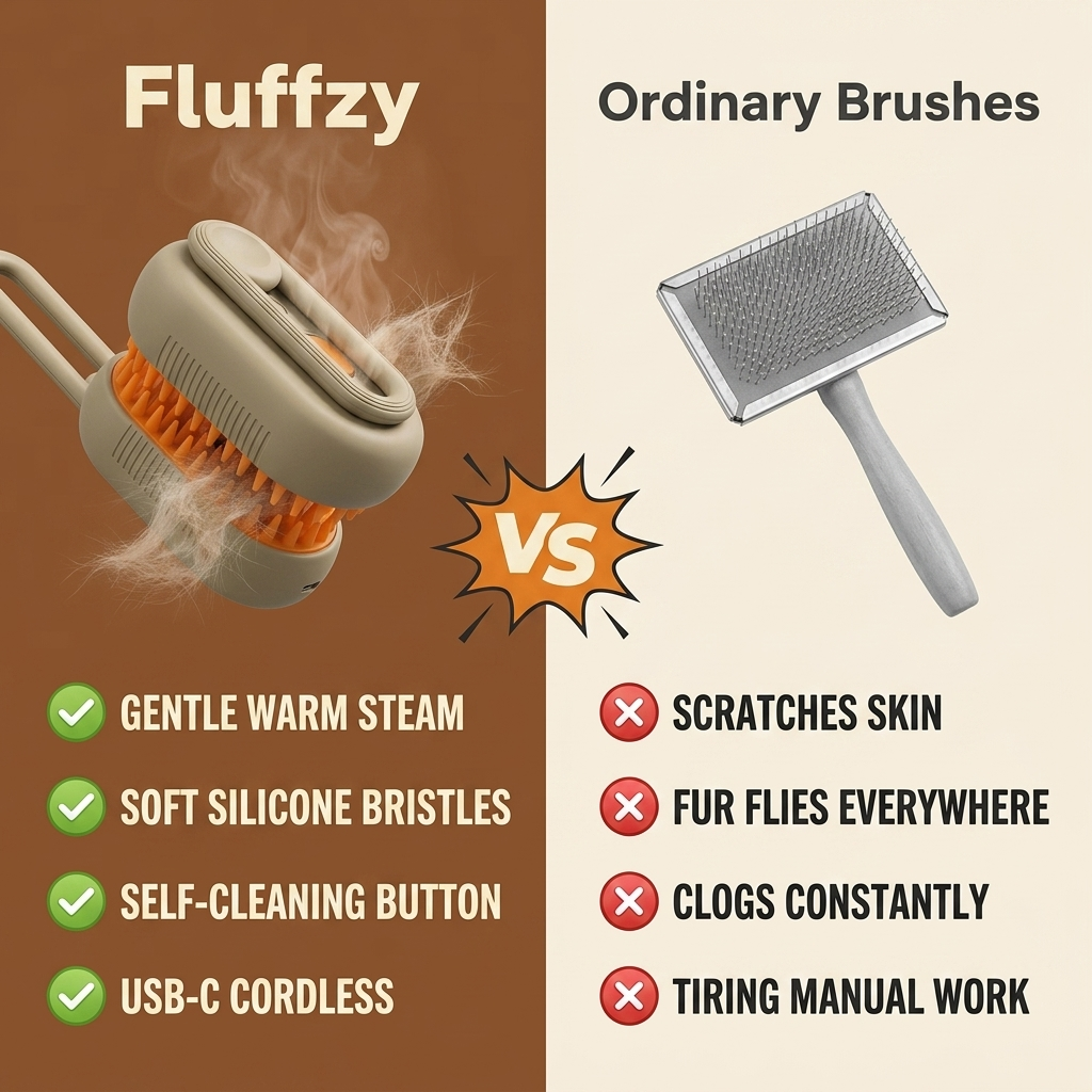 Cat Hair Remover Steam Brush