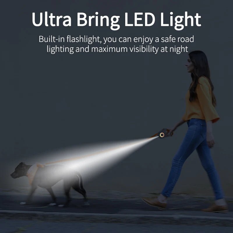 Pet Flexi Walking Running Lead - Fluffzy