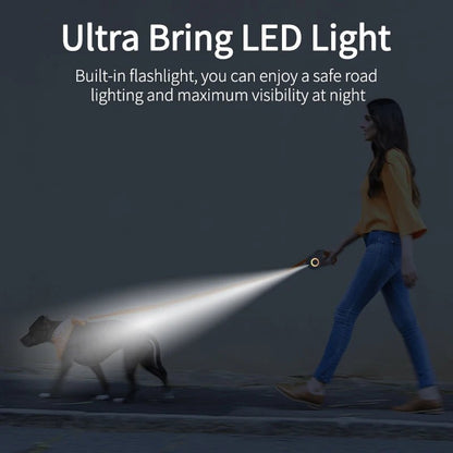 Pet Flexi Walking Running Lead - Fluffzy